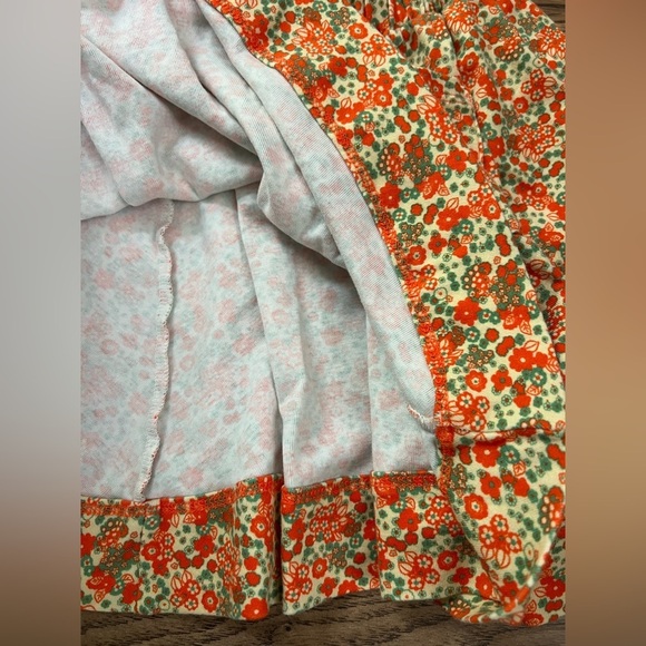 Misha and Puff Circle Orange Floral Pockets Size 8 NWOT - Picture 3 of 4